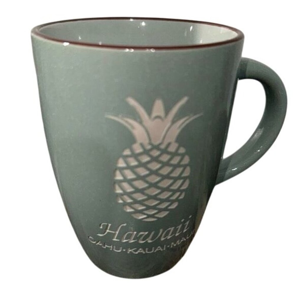 Hawaii Etched Mug With Pineapple Design 16oz